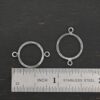 Sterling Silver Taylor Round Chandelier oxidized hammered shown by ruler