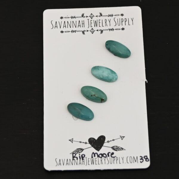 Kip Moore Turquoise Cabochon Parcel shown on business card