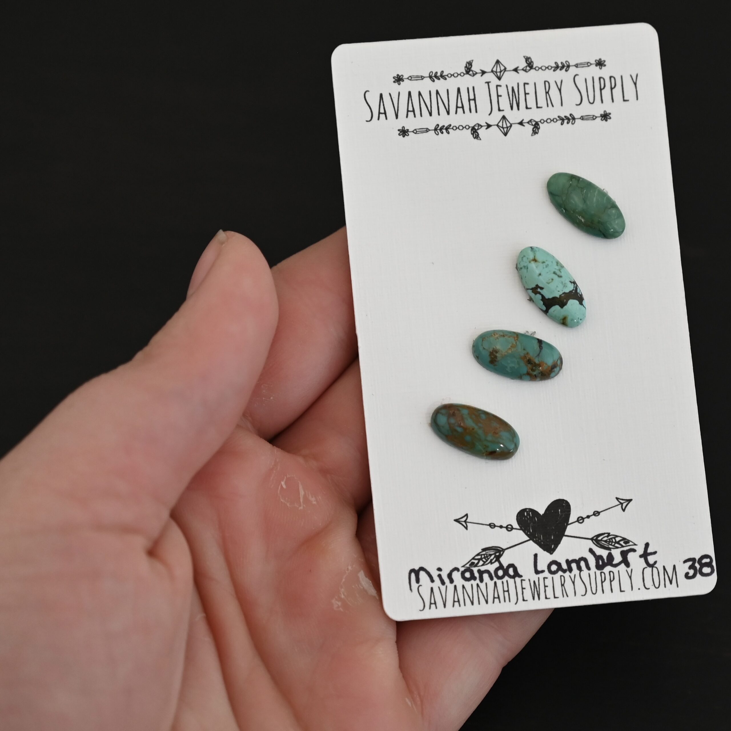 Miranda Lambert Turquoise Cabochon Parcel Miranda Lambert Turquoise Cabochon Parcel shown in hand