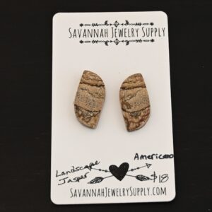 Landscape Jasper Cabochon  Pair – Americano