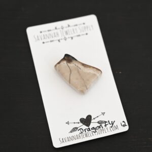 Fossilized Wood Cabochon – Dragonfly