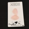 Pinocchio Rose Cut Rose Quartz Cabochon Parcel shown on business card