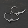 Sterling Silver - Winter lever back ear wires oxidized shown on dark background