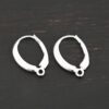 sterling silver Willa lever back ear wires - shiny shown on dark background