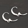 sterling silver Willa lever back ear wires - shiny shown on dark background