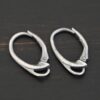 sterling silver Wendy lever back ear wires - oxidized shown on dark background