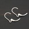 sterling silver Waverly lever back ear wires - shiny on dark background