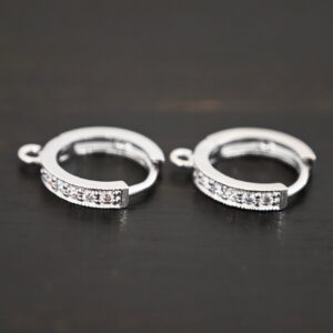 Sterling Silver CZ Huggie Hoops – Wisdom
