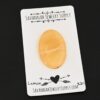 Lemon Calcetite Cabochon shown on business card