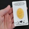 Lemon Calcetite Cabochon shown in hand