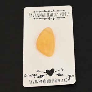 Yellow Calcite Cabochon – Orange