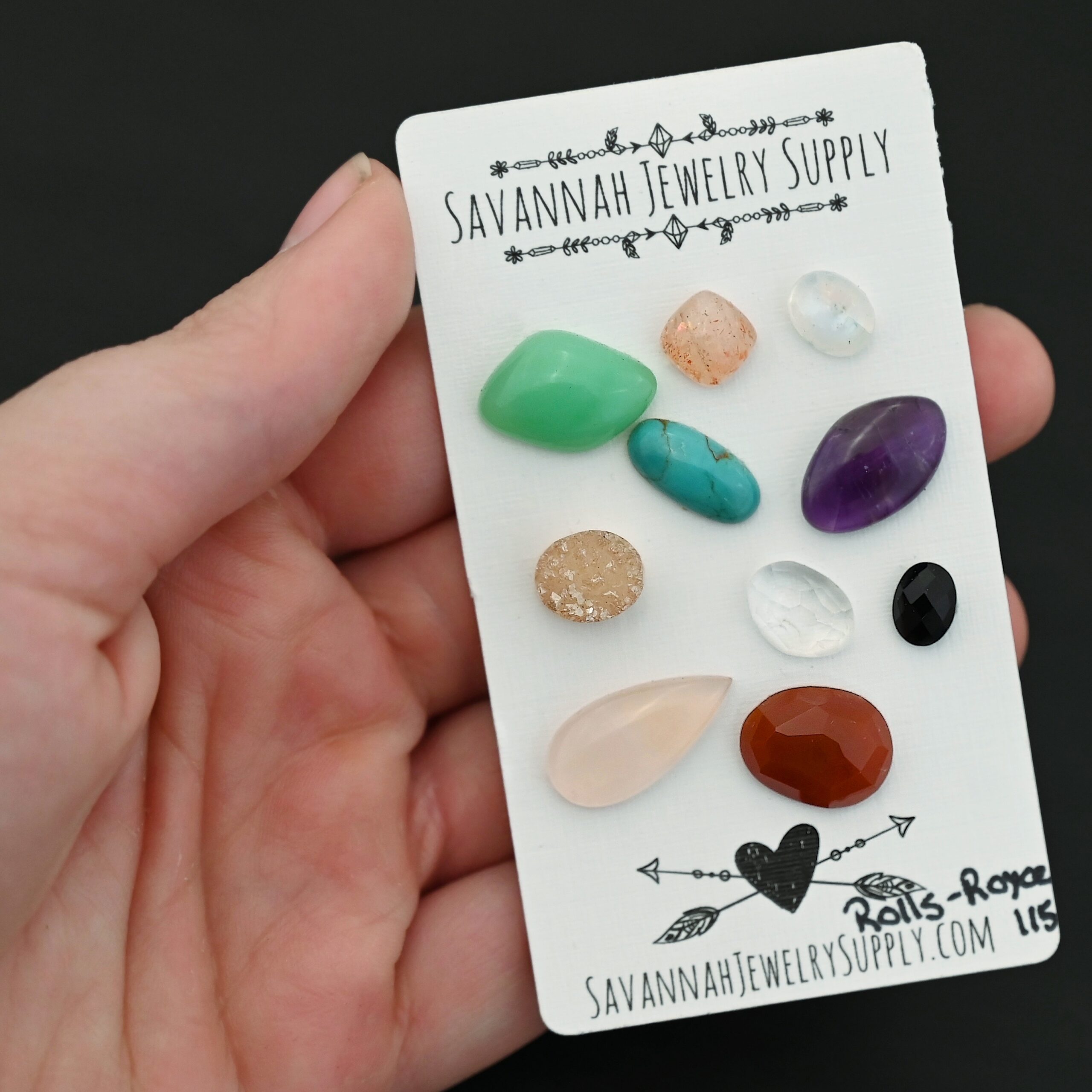 Rolls-Royce Rainbow Cabochon Parcel shown in hand