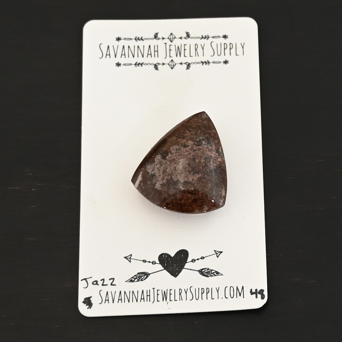 Jazz Lodalite Cabochon Parcel Jazz Lodalite Cabochon Parcel shown on business card
