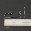 sterling silver Winnie Ear Wires - oxidized shown by ruler