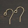 14k Gold Filled Wilma Ear Wires shown on dark background