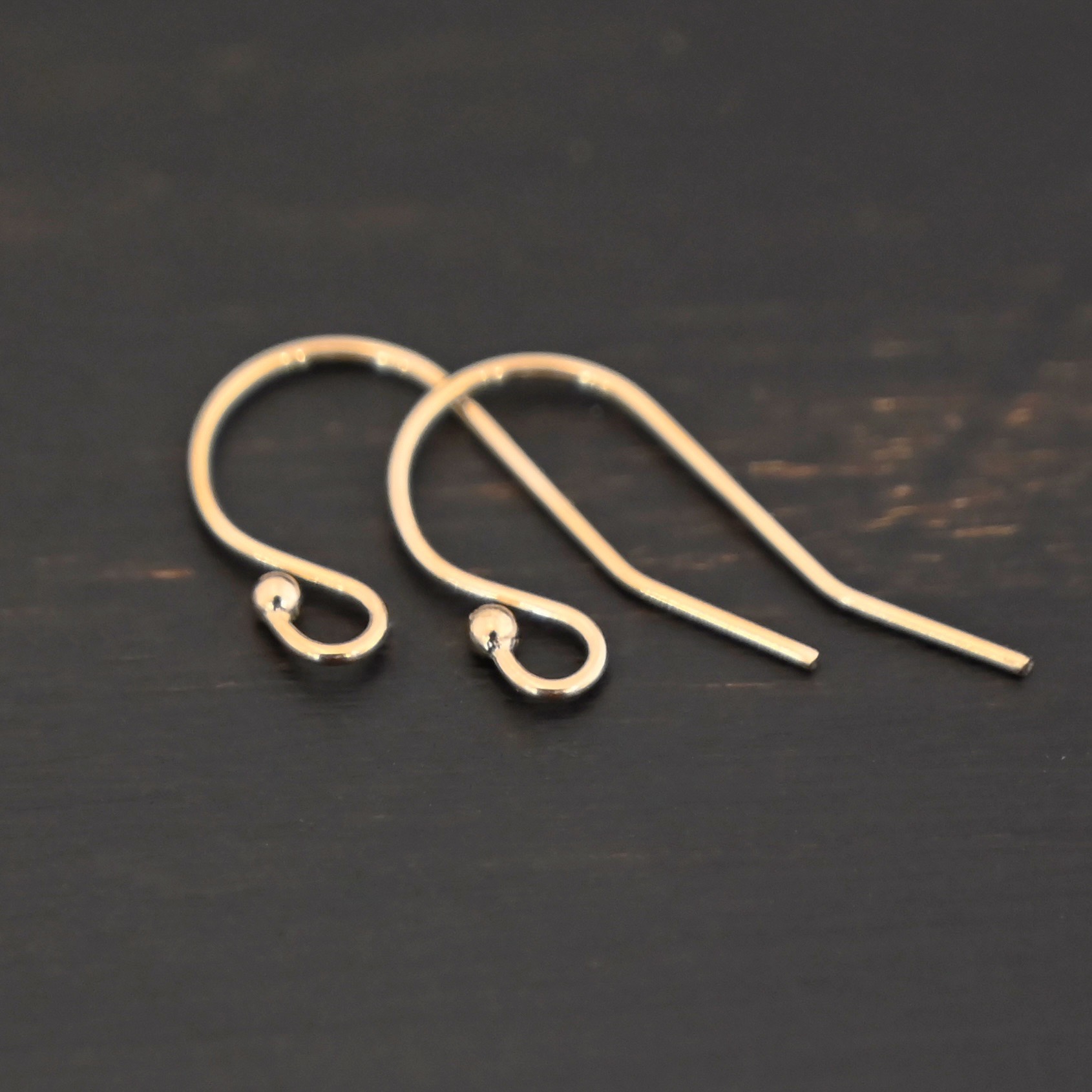 Wilma Ear Wires 14k Gold Filled Wilma Ear Wires shown on dark background