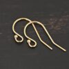 14k Gold Filled Wilma Ear Wires shown on dark background