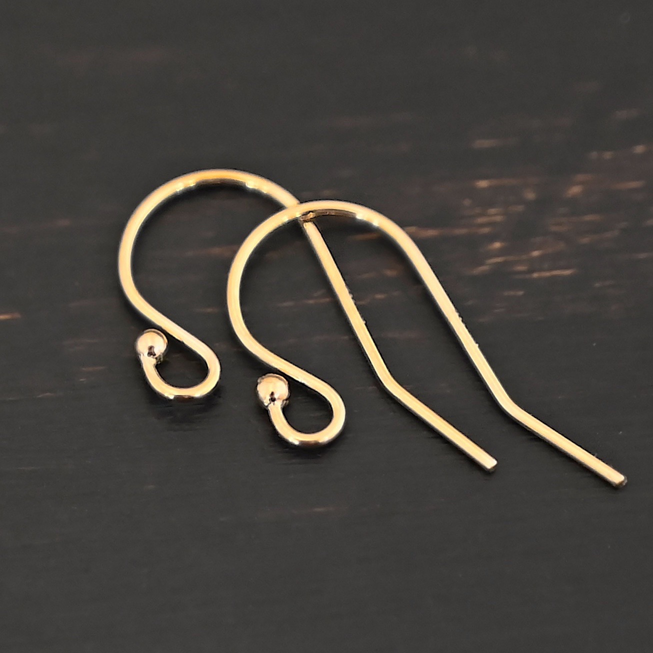 Wilma Ear Wires 14k Gold Filled Wilma Ear Wires shown on dark background