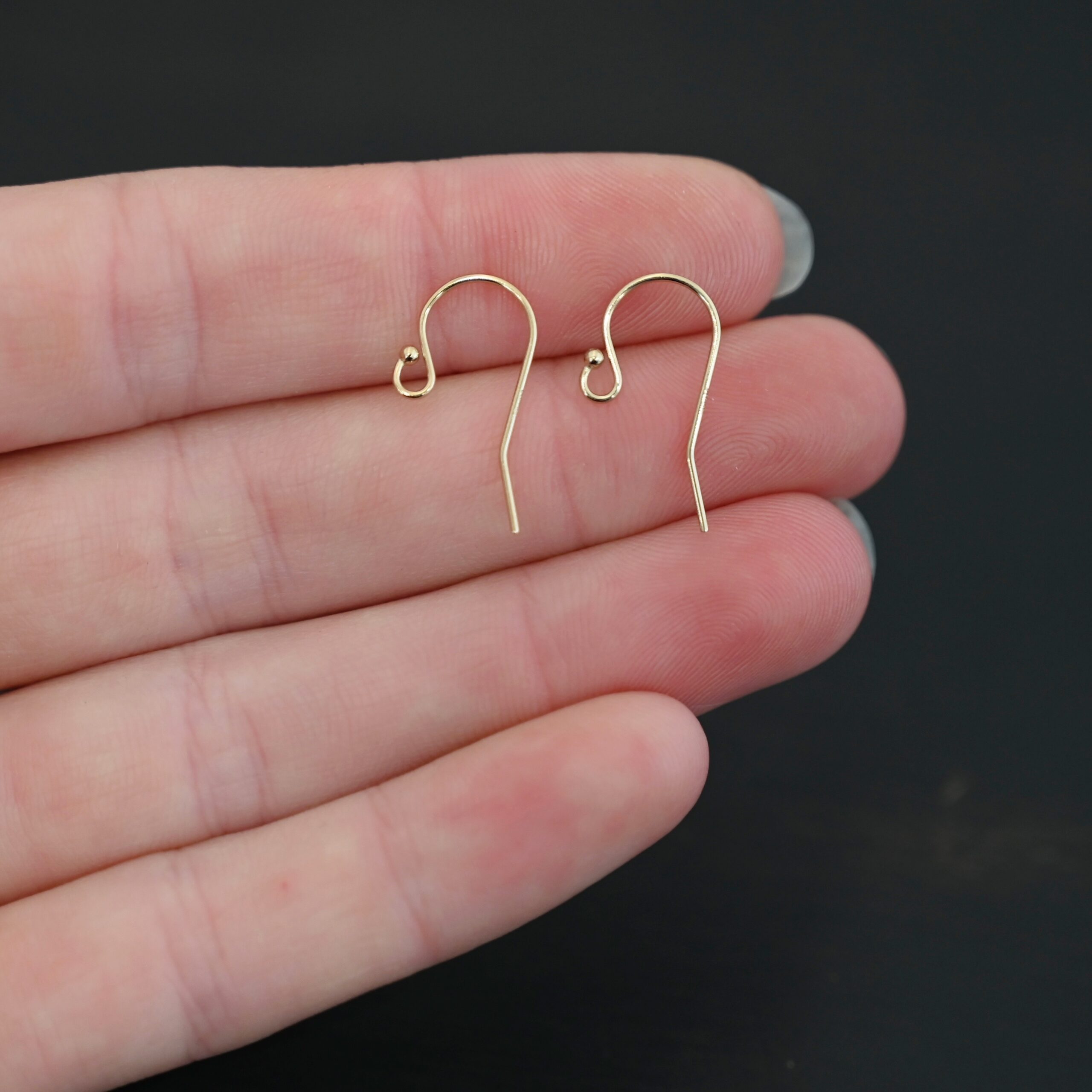 Wilma Ear Wires 14k Gold Filled Wilma Ear Wires shown in hand