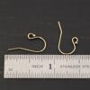 14k Gold Filled Wilma Ear Wires shown by ruler