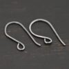 Sterling Silver Wanda Ear Wires - oxidized shown on dark background