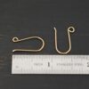 14k Gold Filled Wanda Ear Wires - shown by ruler