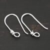 sterling silver Wendolyn Ear Wires - shiny shown on dark background