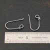 sterling silver Wendolyn Ear Wires - oxidized shown by ruler