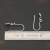 Sterling Silver Willow Ear Wires - shiny shown by ruler