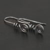 Sterling Silver Willow Ear Wires - oxidized shown on dark background
