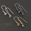Willow Ear Wires - shiny sterling silver, oxidized sterling silver, & 14k gold filled shown on dark background