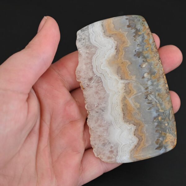 Phoebe Agate Cabochon shown in hand
