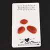 Purple Martin Rose Cut Carnelian Cabochon Parcel shown on business card