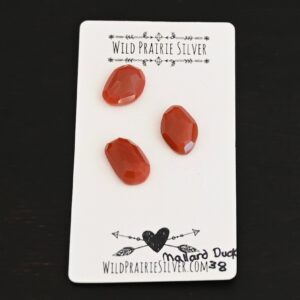 Rose Cut Carnelian Cabochons – Mallard Duck
