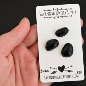 Rose Cut Black Onyx Cabochons – Buzz