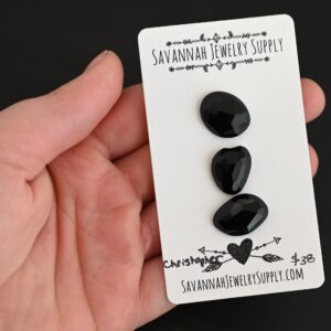 Rose Cut Black Onyx Cabochons – Christopher