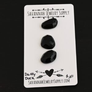 Rose Cut Black Onyx Cabochons – Daffy Duck