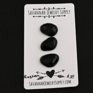 Rose Cut Black Onyx Cabochons – Gaston