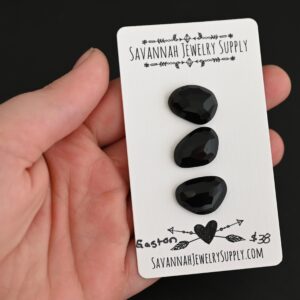 Rose Cut Black Onyx Cabochons – Gaston