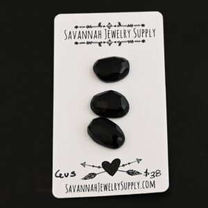 Rose Cut Black Onyx Cabochons – Gus