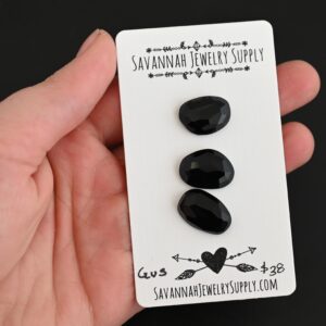 Rose Cut Black Onyx Cabochons – Gus
