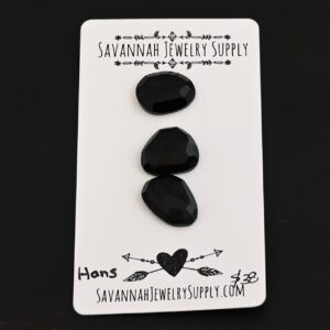 Rose Cut Black Onyx Cabochons – Hans