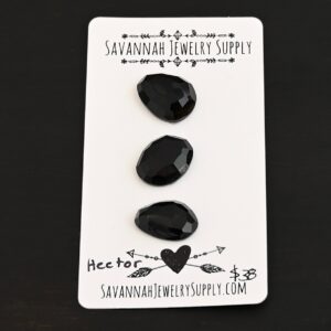 Rose Cut Black Onyx Cabochons – Hector
