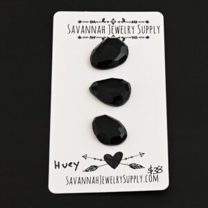 Rose Cut Black Onyx Cabochons – Huey
