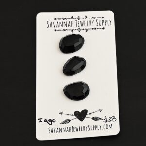 Rose Cut Black Onyx Cabochons – Iago