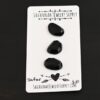 Jafar Black Onyx Cabochon Parcel shown on business card