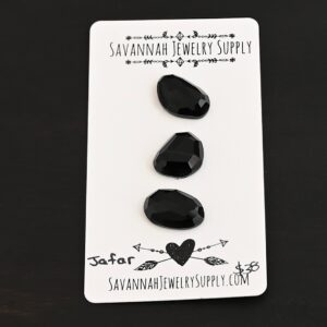 Rose Cut Black Onyx Cabochons – Jafar