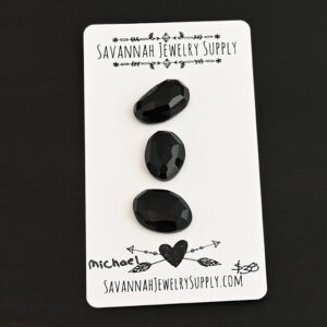 Rose Cut Black Onyx Cabochons – Michael