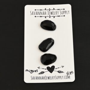 Rose Cut Black Onyx Cabochons – Miguel