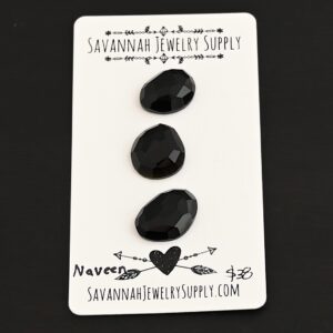 Rose Cut Black Onyx Cabochons – Naveen